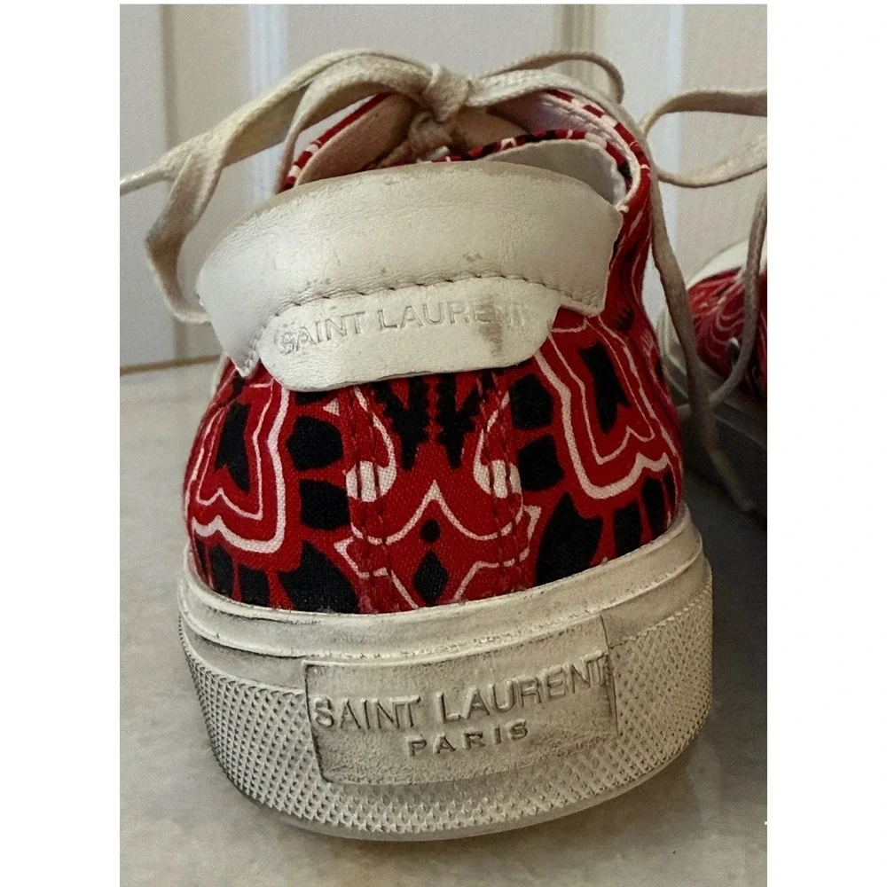 Saint Laurent Red Bandana‎ Paisley Low Top Sneakers